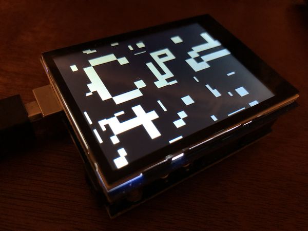 fontpatterning running on an Arduino with OLED shield